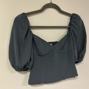 Wilfred Aritzia Novella blouse-steel blue